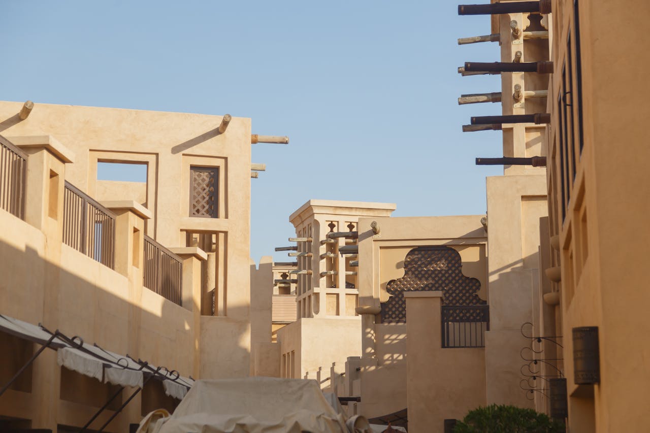 Iconic Middle Eastern architecture in the United Arab Emirates